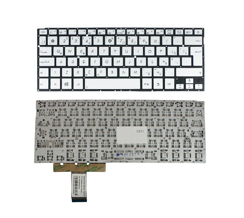 Asus 0KNB0-3620TU00, 0KNB0-3620US00, 0KNB0-3624US00 Klavye Silver, Gri TR