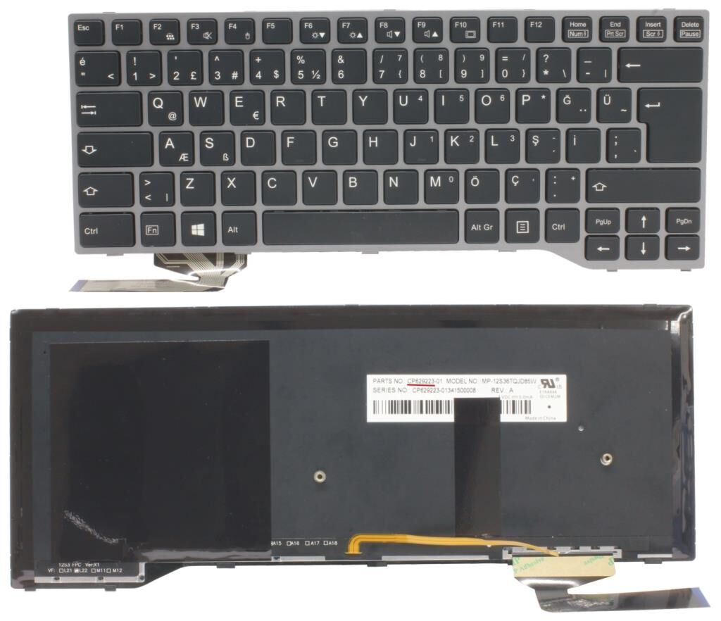 Fujitsu E733 E734 E743 E744 Notebook Klavye / Siyah - TR IŞIKLI