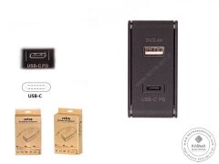 RETRO 30W USB-C PD + 12W USB 2-in-1 Adaptör RNA-UTC42