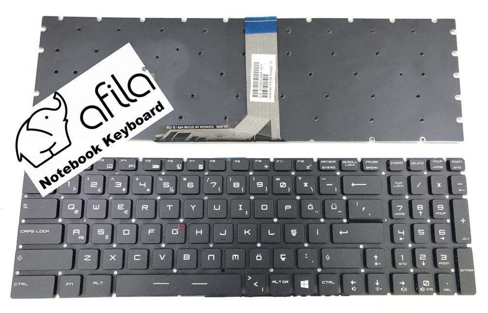 MSI PE60 2QE, 2QD, 6QE Notebook Klavyei(Siyah TR) msi