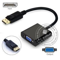 Display to VGA / Display Port Vga - DP to VGA Çevirici Kablo 26Cm (Qport Q-DP-VGA)