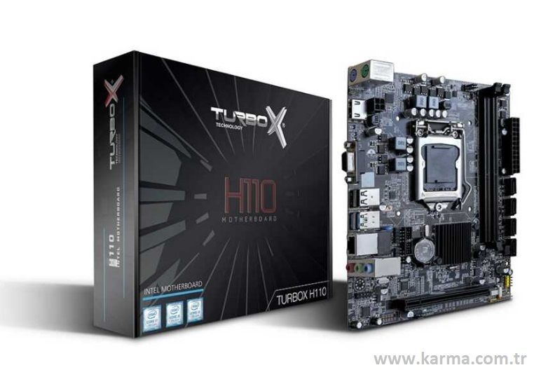 TURBOX WORKPROF R H110 1151P DDR4 SES GLAN HDMI/VGA SATA3 USB3.0 ATX 1151 pin Anakart (6.7.Nesil) Mainboard