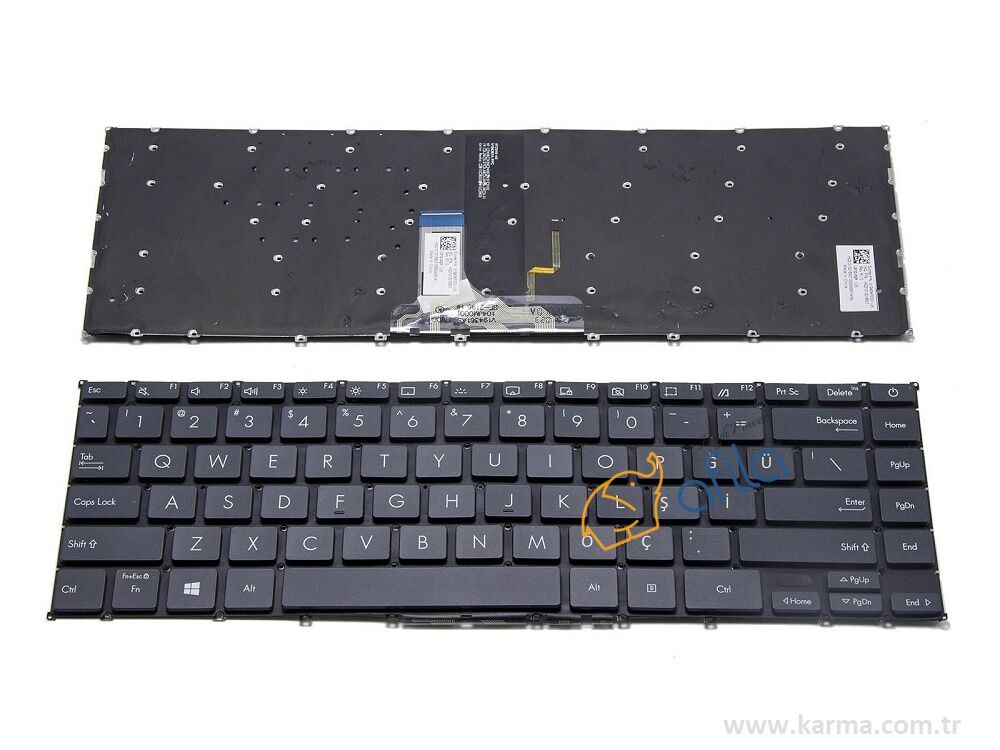 Asus ZenBook 13 OLED UX325EA-KG771 Notebook Klavyesi, Laptop Tuş Takımı (Siyah TR) ışıklı
