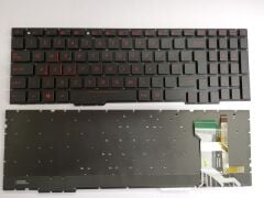 Asus FX553VE-DM407T Notebook Klavye - Siyah - TR - Işıklı - Ver.1 - Kırmızı Tuş