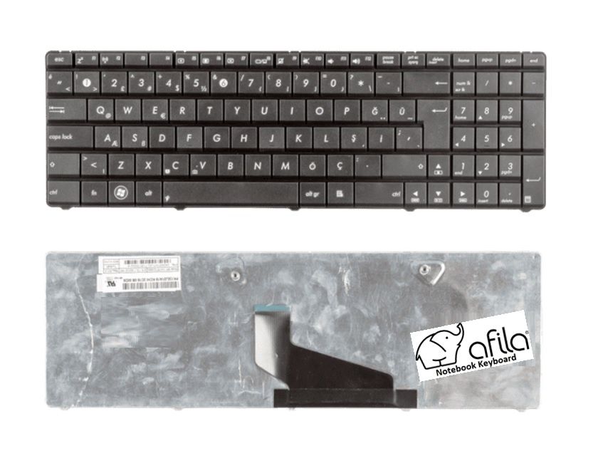 Asus A53T, A53TA, A53U, A53Z Notebook Klavyesi (Siyah TR)