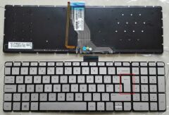 Hp 15-AB050NT, 15-AB051NT Klavye (Silver - TR) ışıklı - B.Enter
