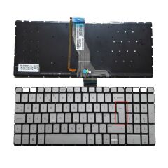 Hp 15-AB050NT, 15-AB051NT Klavye (Silver - TR) ışıklı - B.Enter