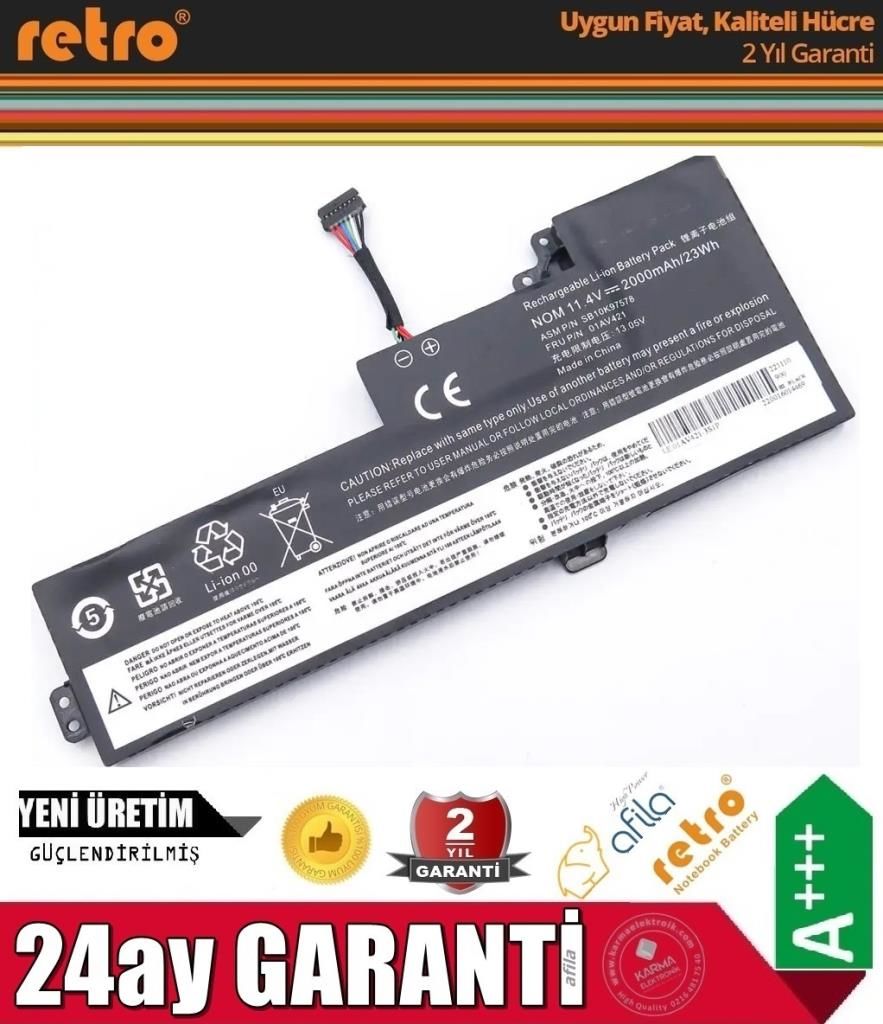 Lenovo 01AV421 Notebook Bataryası - Pili