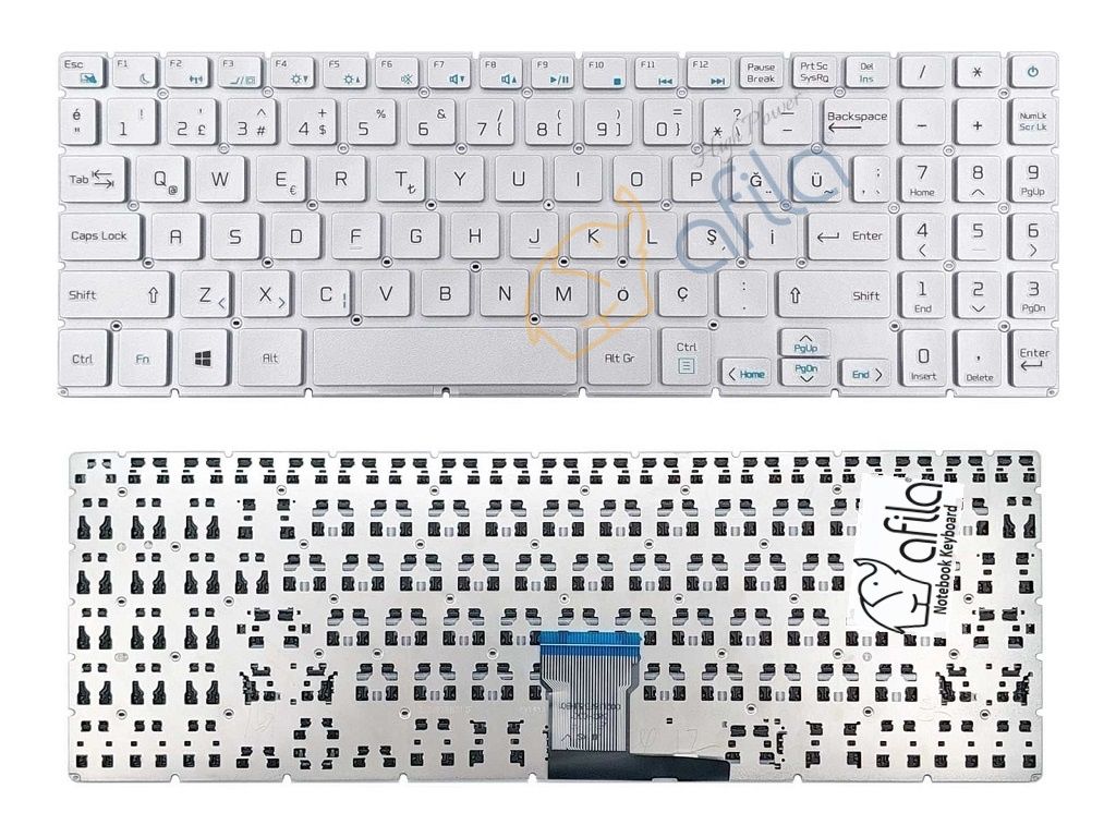 Casper Nirvana S500.1021-BD50X-G-F Silver Notebook Klavyesi Gri TR