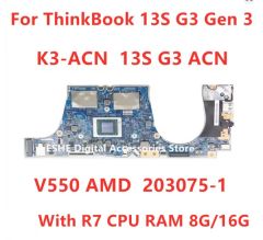 Lenovo ThinkBook 13s G3 Gen3 Anakart V550 203075 -1 (AMD Ryzen 7 5800U 100-000000285)
