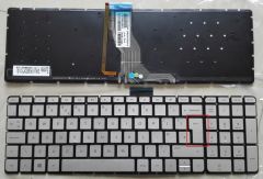 Hp 15-AB212NT, 15-AB213NT Klavye (Silver - TR) ışıklı - B.Enter