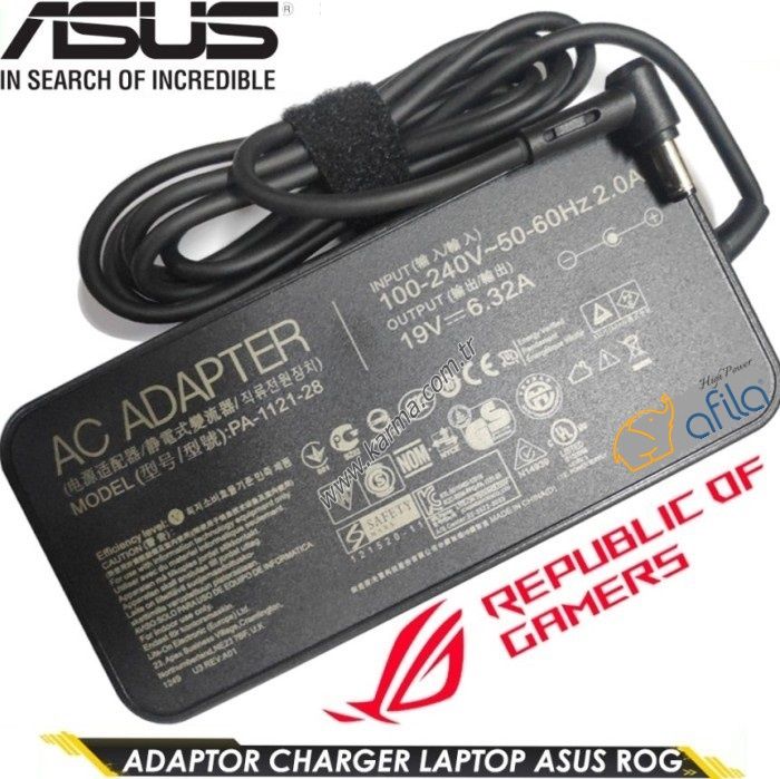 Asus Strix GL502VS-FY385T GL502VS-FY403T Notebook Adaptörü, Şarj Aleti Cihazı 120W