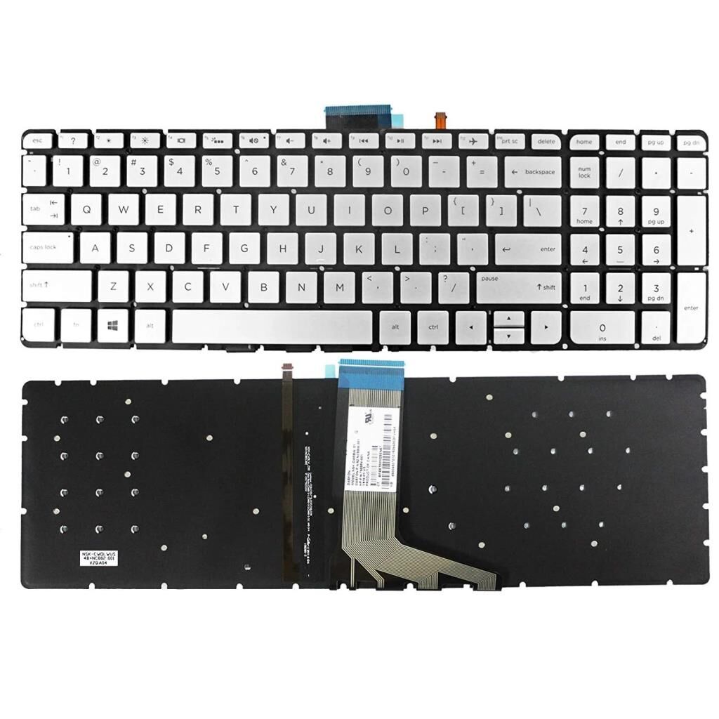 Hp Envy M6-W014 Notebook Klavyesi, Silver, Gri TR - IŞIKLI