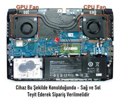 Acer Nitro 5 AN515-55-5988 Notebook Gpu Fanı V2 (Sol) Vga Fan