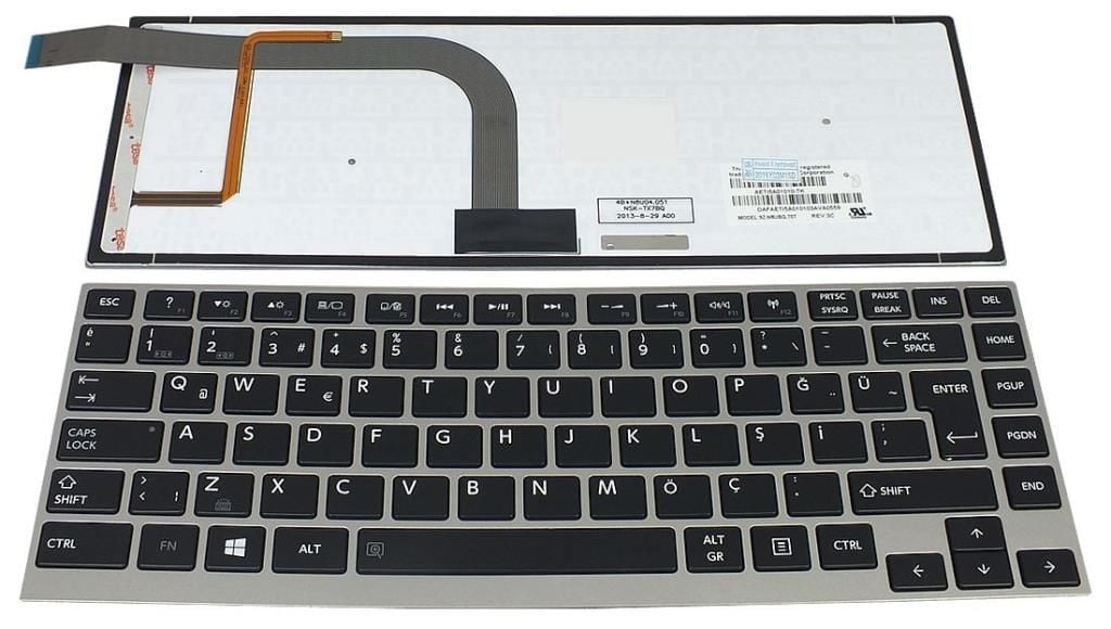 Toshiba Satellite W30t-A Notebook Klavyesi - Siyah-Işıklı