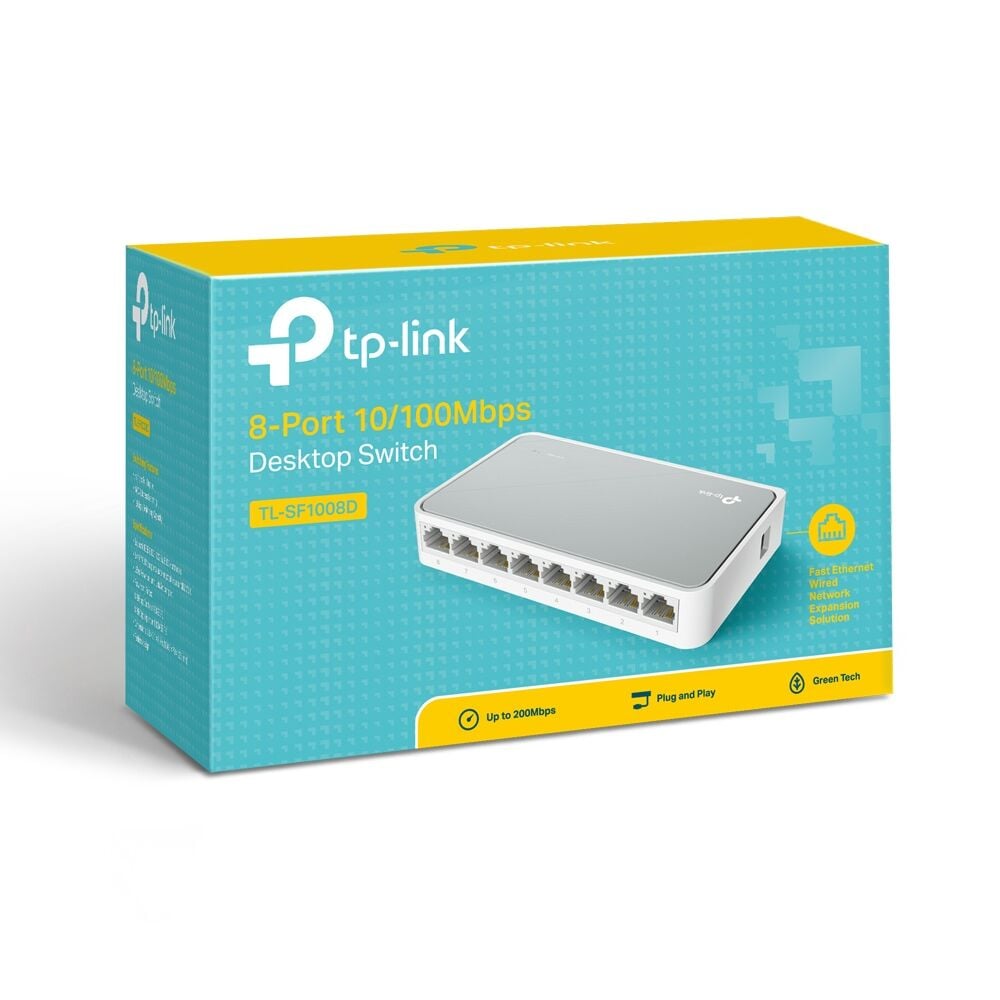 TP-Link TL-SF1008D 8 Port 10/100Mbps Ethernet Switch Hub