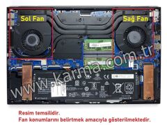 Hp Omen 15-EN1013NT 434M5EA Notebook GPU Fan / Ver.2 (Sol - 5V)