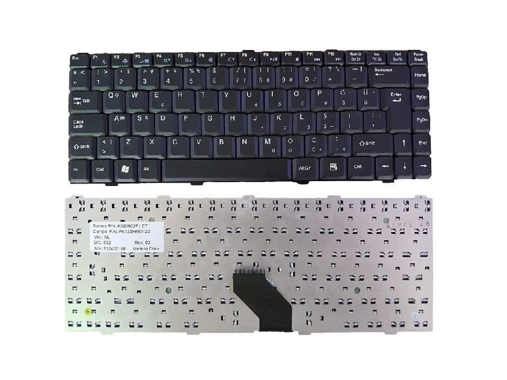 MP-05696TQ-C58 , MP-05696TQ-6983 , PK1301S01D0 Klavye (Siyah TR)