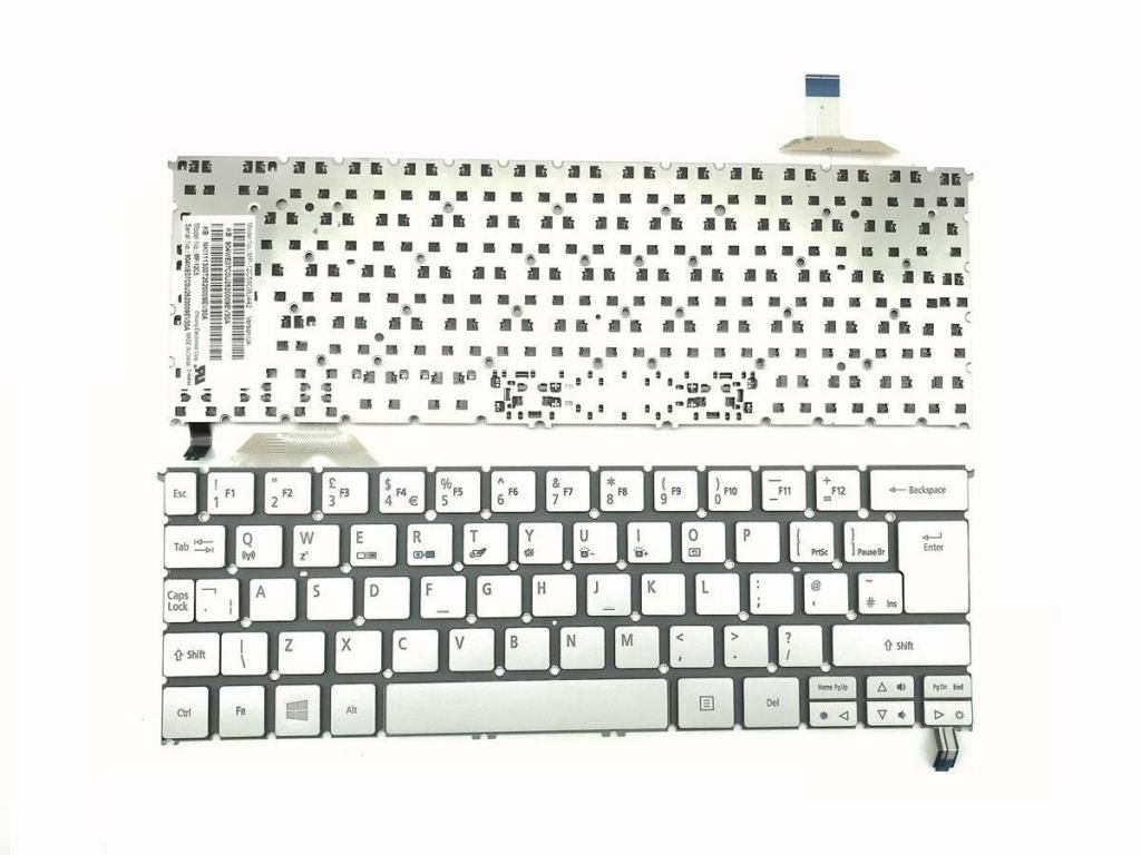 Acer S7-391-983  S7-391 Klavyesi - Silver - TR - Işıklı