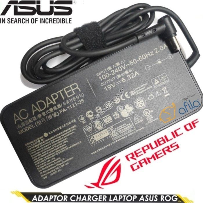 Asus Strix GL502VY-FI129T, GL502VY-FY023T Notebook Adaptörü, Şarj Aleti Cihazı 120W