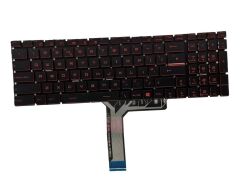 MSI GL73 8SE-085TR msi Uyumlu Notebook Klavyesi (Siyah TR) Ver.2 / Kırmızı Tuş ışıklı