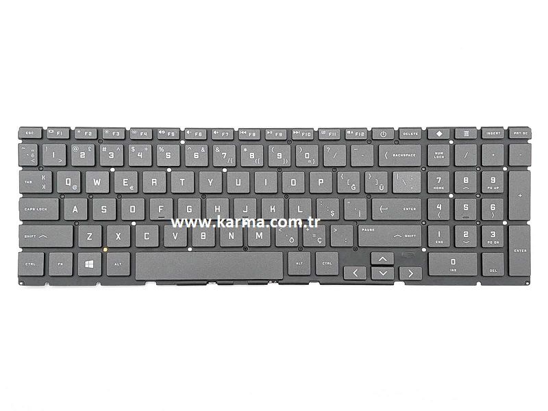 HP Victus 16-d1014nt (6G0L0EA) Notebook Klavyesi, Siyah TR - ışıklı