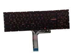 MSI GL75 Leopard 9SDR-299XTR msi Uyumlu Notebook Klavyesi (Siyah TR) Ver.2 / Kırmızı Tuş ışıklı