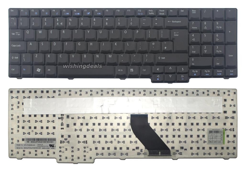 Acer Aspire 9410-2459 9410-2829 Notebook Klavyesi - Siyah - TR