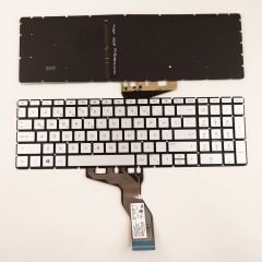 Hp Envy X360 15-bp104tx, 15-bp105tx uyumlu Klavye, Tuş Takımı (Silver, Gri TR) ışıklı