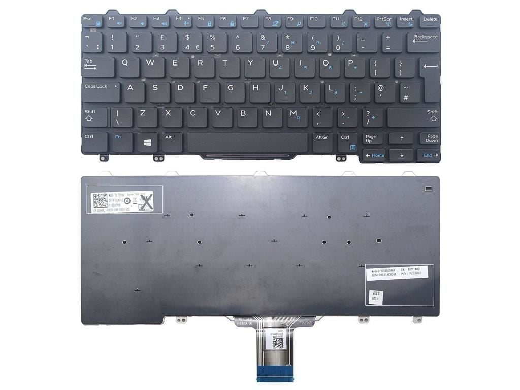 Dell Latitude E5270, E7270 Notebook Klavyesi - Siyah - TR