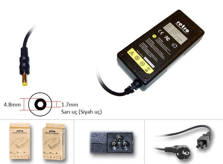 Casper Nirvana X400.1021-4V00X-S-F Notebook Adaptörü, Şarj Aleti Cihazı 65W