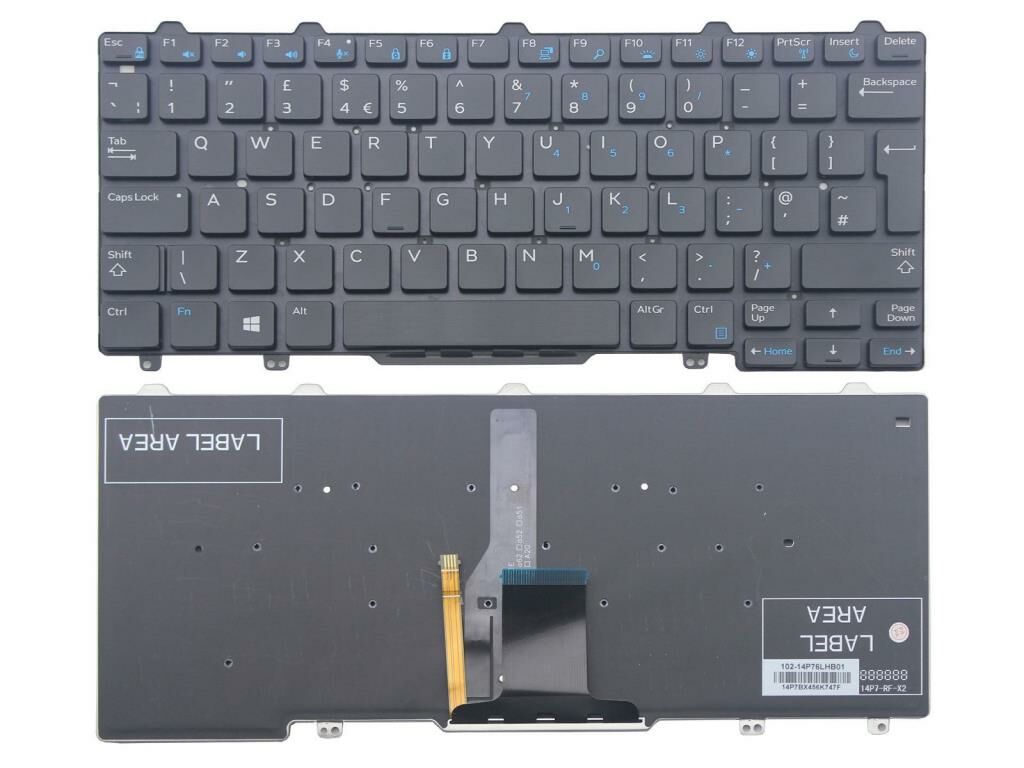 Dell E7250, 12 7000 (E7250) Notebook Klavye -Siyah -TR-Işıklı