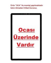 Samsung Galaxy Tab S4 10.5 SM-T830 SM-T835 SM-T837 Lens Cam Ön Panel - Siyah (Oca'lı)