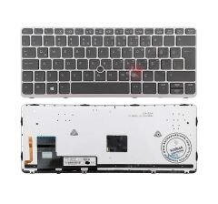 Hp Elitebook 820 G1 820 G2 Notebook Klavyesi, Siyah TR - Işıklı (Gri Çerçeveli)