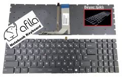 MSI GE75 Raider 10SFS-041TR msi Uyumlu Notebook Klavye (Siyah TR) V1 / Beyaz ışıklı