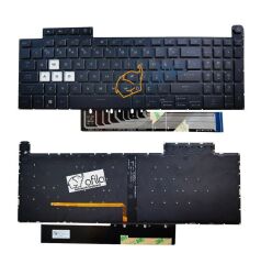 Asus TUF Gaming A15 FA507RM-HN082 Notebook Klavyesi, Tuş Takımı / Siyah TR - RGB ışıklı