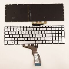 Hp Pavilion 15-cc500 15-cc501nt 1ZA94EA Klavyesi (Silver, Gri TR) ışıklı