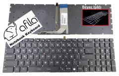 MSI GE75 Raider 10SGS-027TR msi Uyumlu Notebook Klavye (Siyah TR) V1 / Beyaz ışıklı