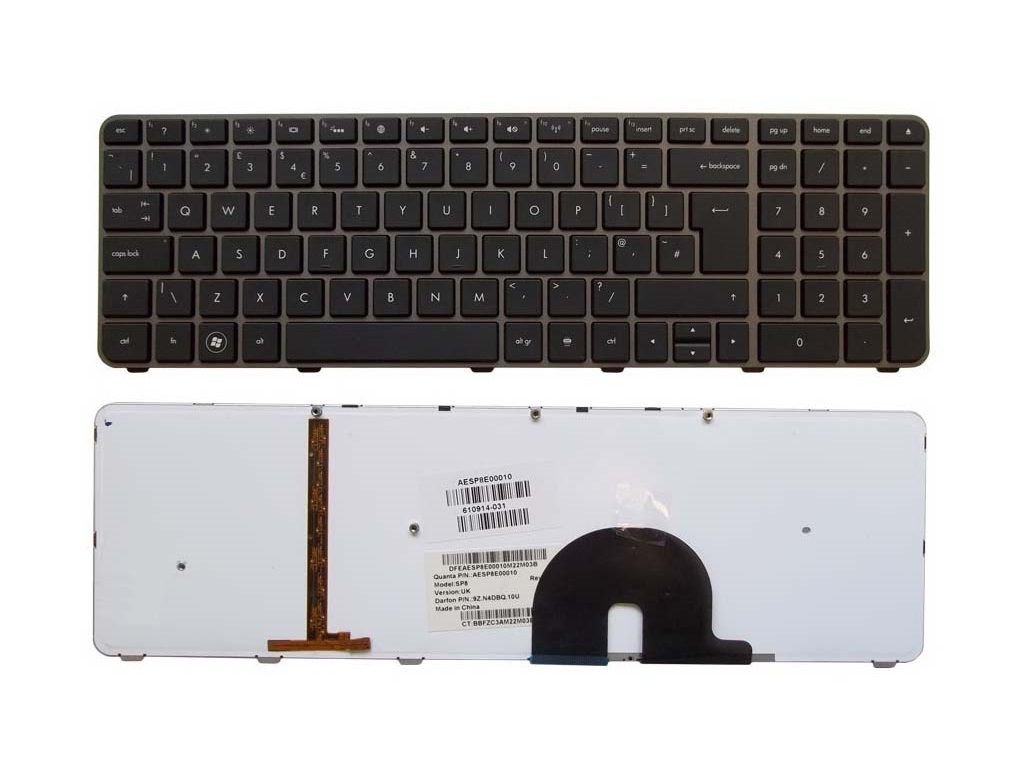 Hp 17-1000, Envy 17-1100 Notebook Klavyesi - Siyah - TR - Işıklı