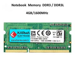 Afila NTB 4GB PC12800, 1600MHz DDR3 Notebook Ram Low Versiyon PC3L