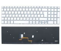 Sony Vaio SVF152A29M, SVF152A29V, SVF152A29W Notebook Klavyesi -   Gri TR / ışıklı