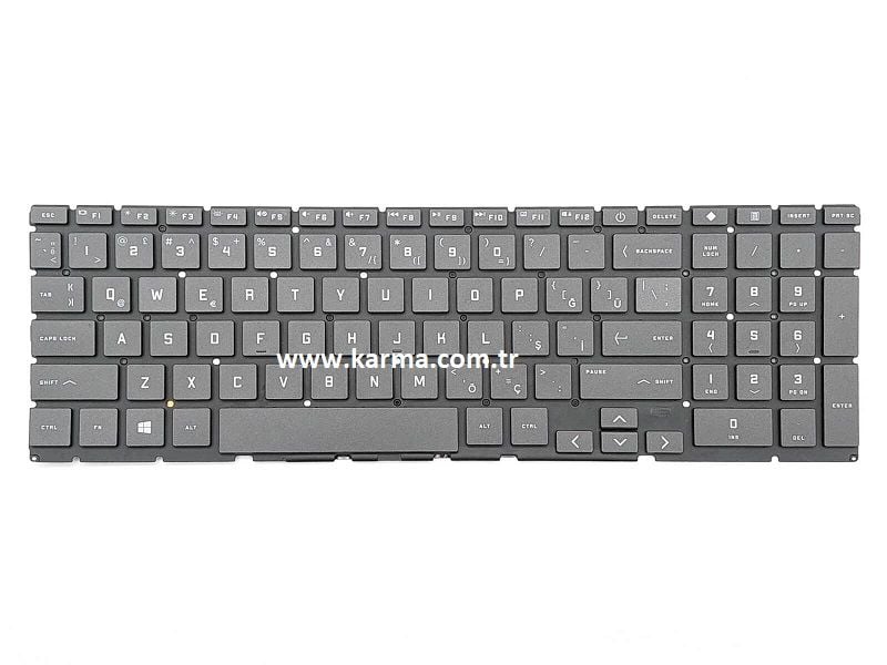 HP Victus 16-e0035nt (793K4EA) Notebook Klavyesi, Siyah TR - ışıklı