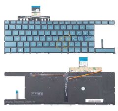 Asus Zenbook Duo UX481FA-BM025R, UX481FA-DB71T Notebook Klavyesi, Tuş Takımı (Siyah TR) ışıklı