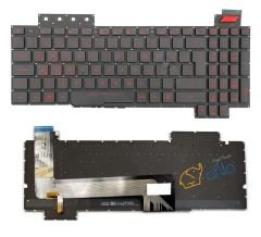 Asus FX503VD-DM077 uyumlu Notebook Klavyesi, Laptop Tuş Takımı (Siyah TR) Işıklı