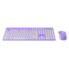 Everest KM-730 Mor/Beyaz Kablosuz Q Multimedia Klavye + Mouse Set