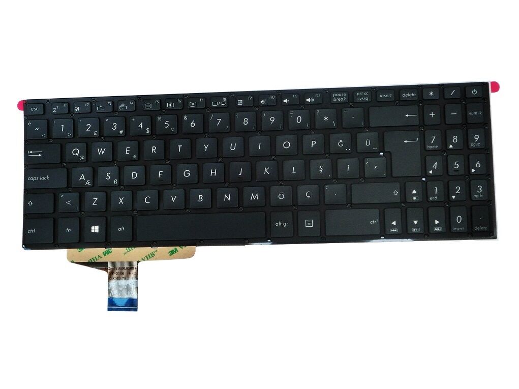 Asus N580VD-FI391 Notebook Klavyesi (Siyah TR)