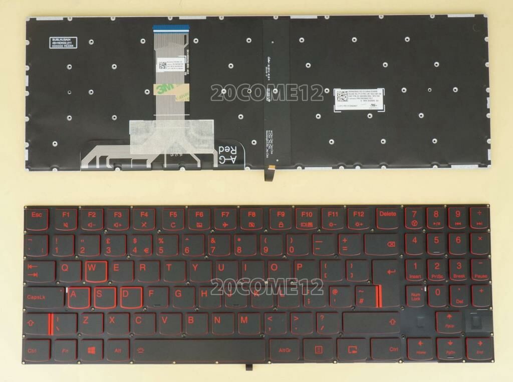 Lenovo Legion Y520-15IKBM Notebook Klavye - Kırmızı Tuşlu (Siyah TR) Işıklı KL0033LD