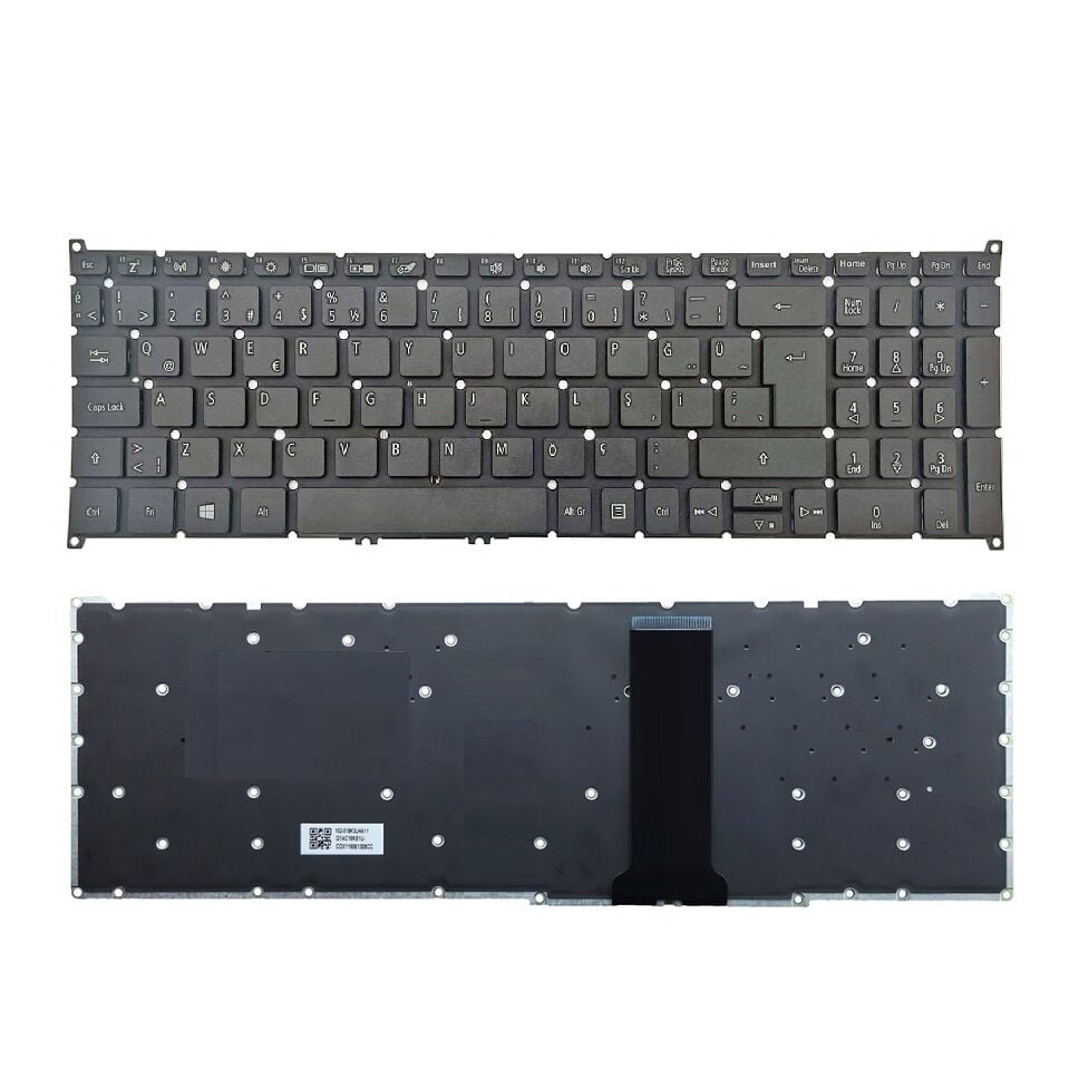 Acer Nitro 5 Spin NP515-51 Notebook Klavyesi - Siyah - TR / KL0377V3