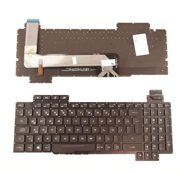 Asus Rog GL703GM-71250 GL703GM-DS74 Notebook Klavyes Siyah TR ışıklı