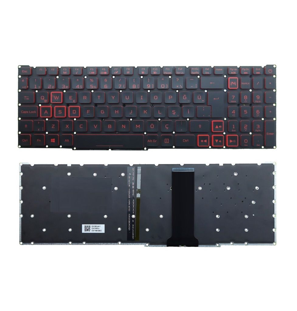 Acer Nitro 5 Spin NP515-51 Notebook Klavyesi - Siyah - TR - Backlit / KL0377V3LD